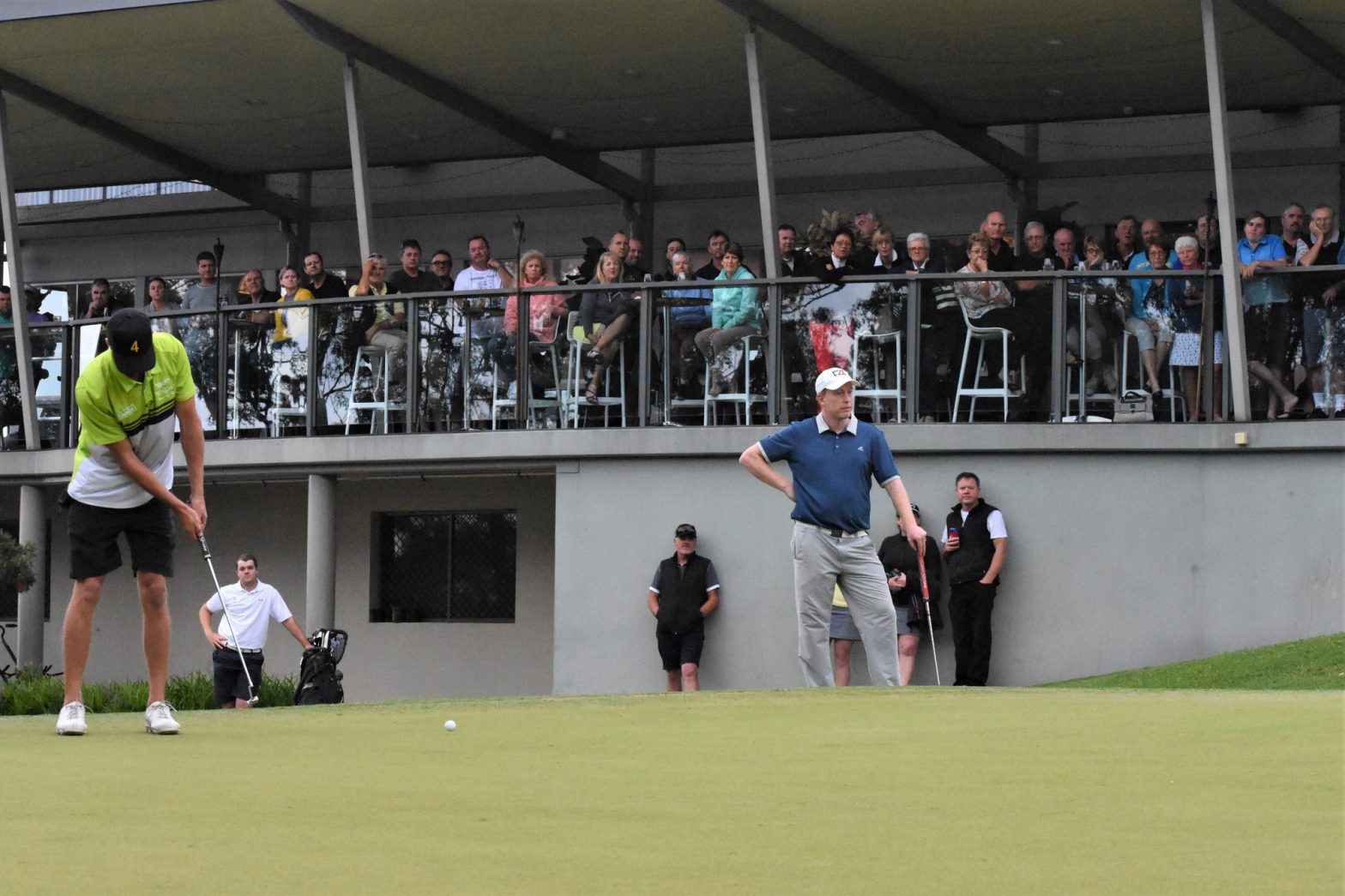 Final hole of the North Coast Open at Coffs Harbour Golf Club.